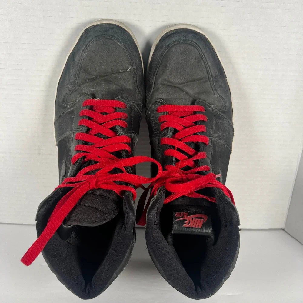 Nike Air Jordan 1 Retro‎ High OG Black Satin Gym Red 555088-060 Mens Size 11.5